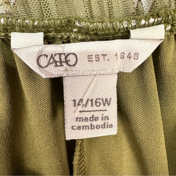 Women’s plus size floral shirt multicolored green puff blouse smocked size 14 16 - Picture 3 of 7